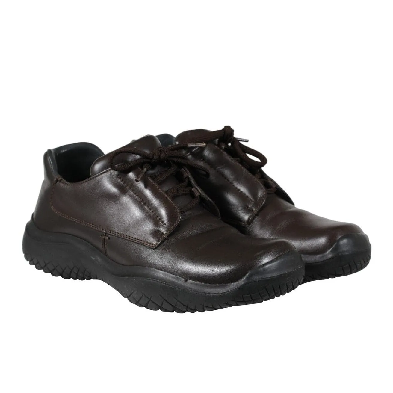 AW99 Vintage Chunky Derby US9.5 UK8.5 Brown Leather Vibram Square Toe