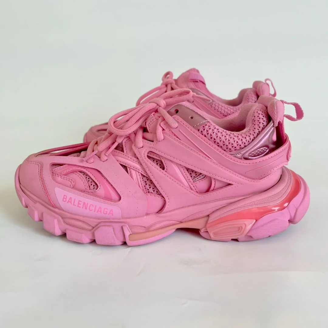 Balenciaga pink track lace up sneakers, 38