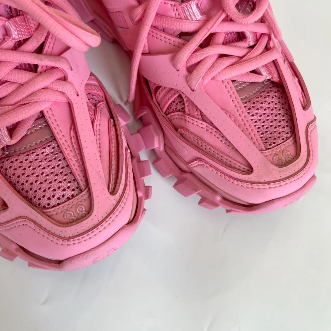 Balenciaga pink track lace up sneakers, 38