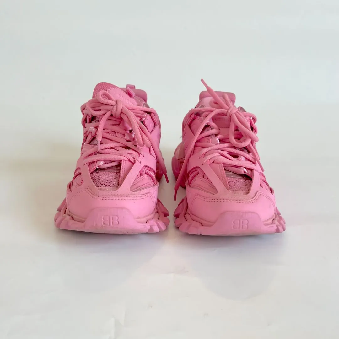 Balenciaga pink track lace up sneakers, 38