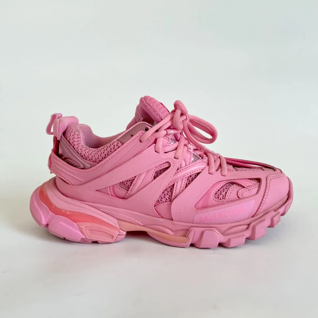 Balenciaga pink track lace up sneakers, 38