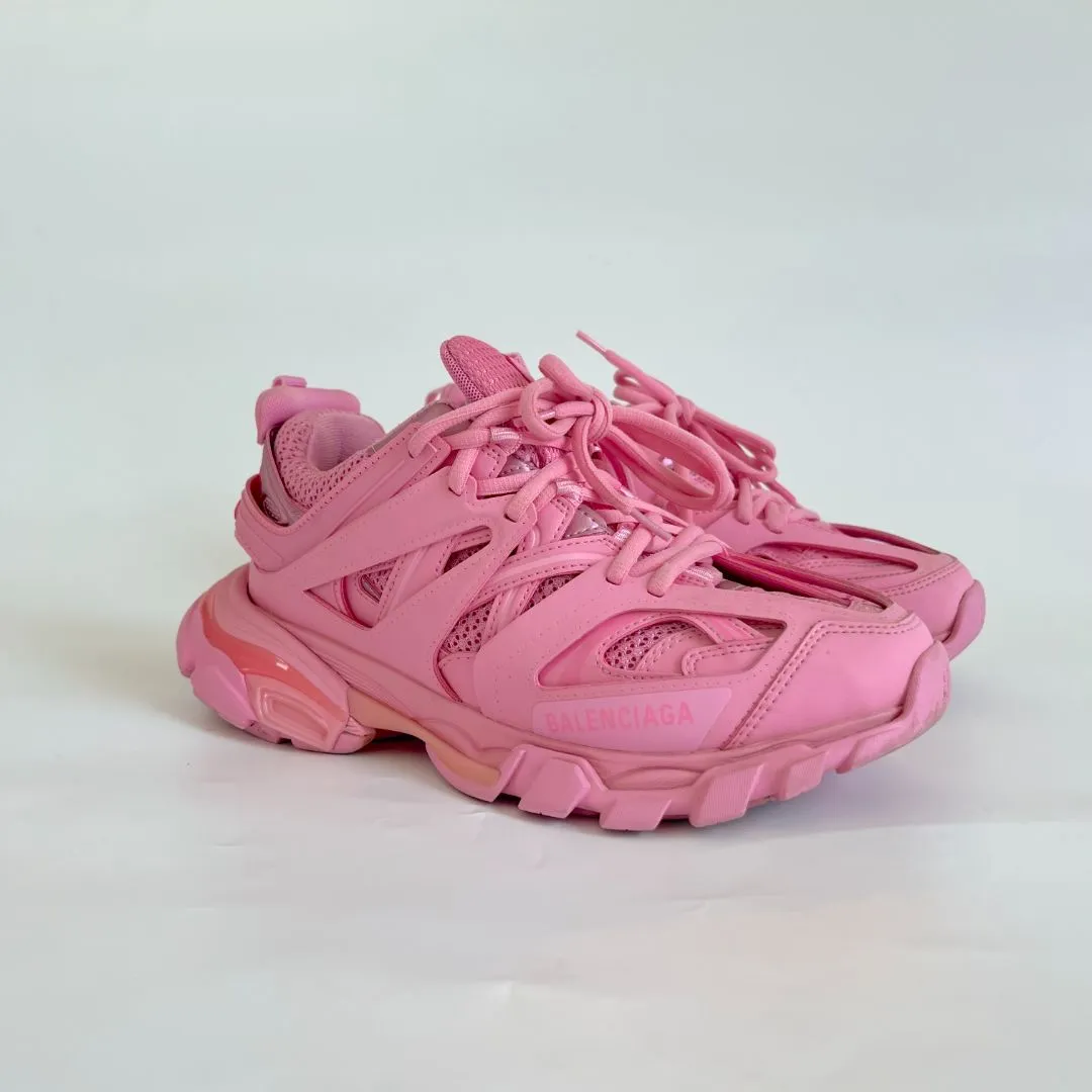 Balenciaga pink track lace up sneakers, 38