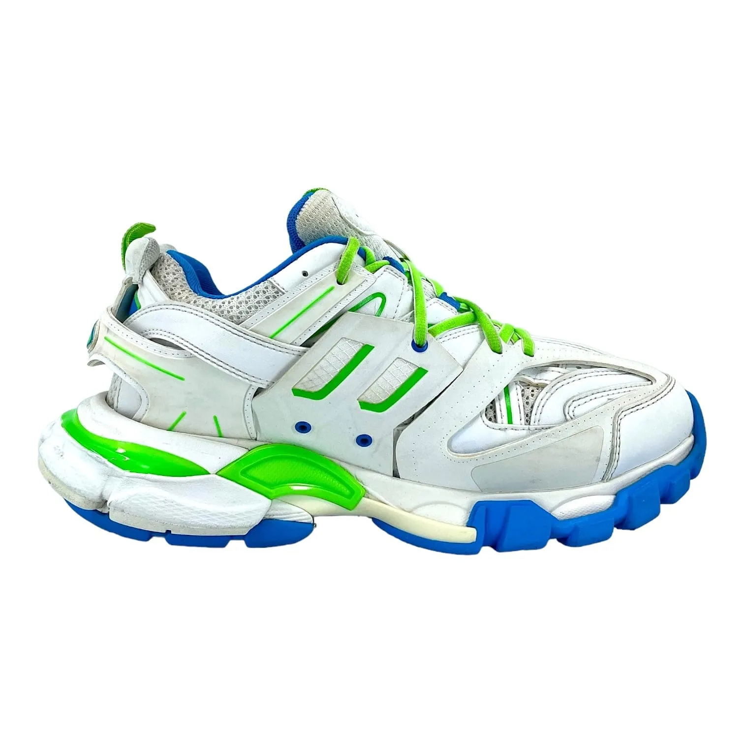 Balenciaga Track Trainer White Blue Green Pre-Owned