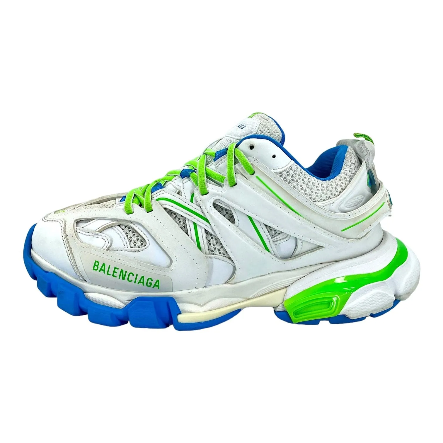 Balenciaga Track Trainer White Blue Green Pre-Owned