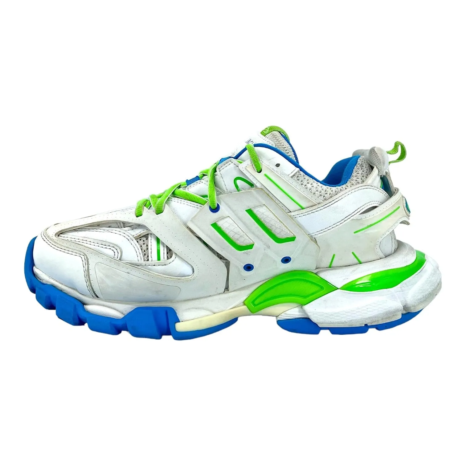 Balenciaga Track Trainer White Blue Green Pre-Owned