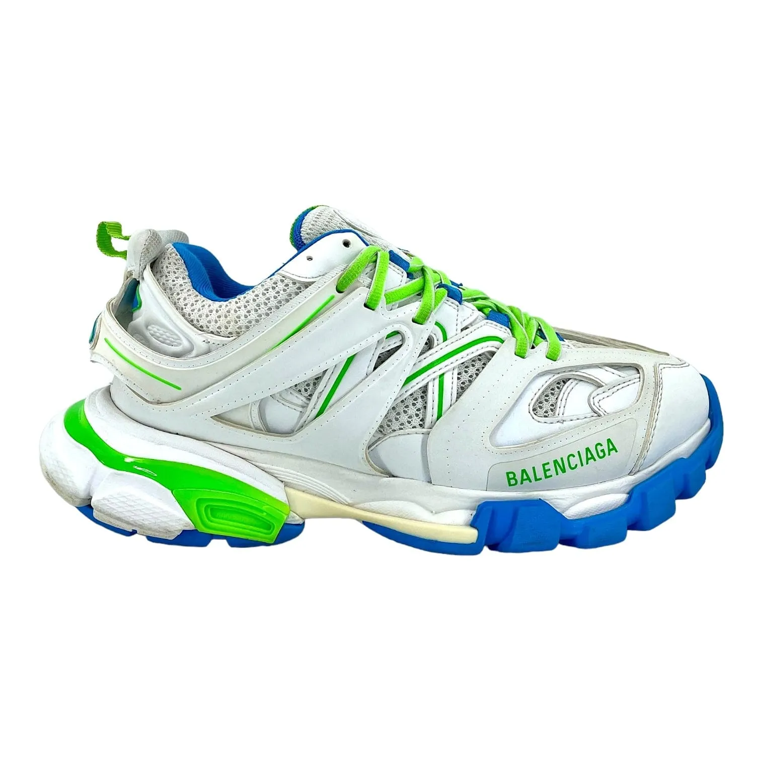 Balenciaga Track Trainer White Blue Green Pre-Owned