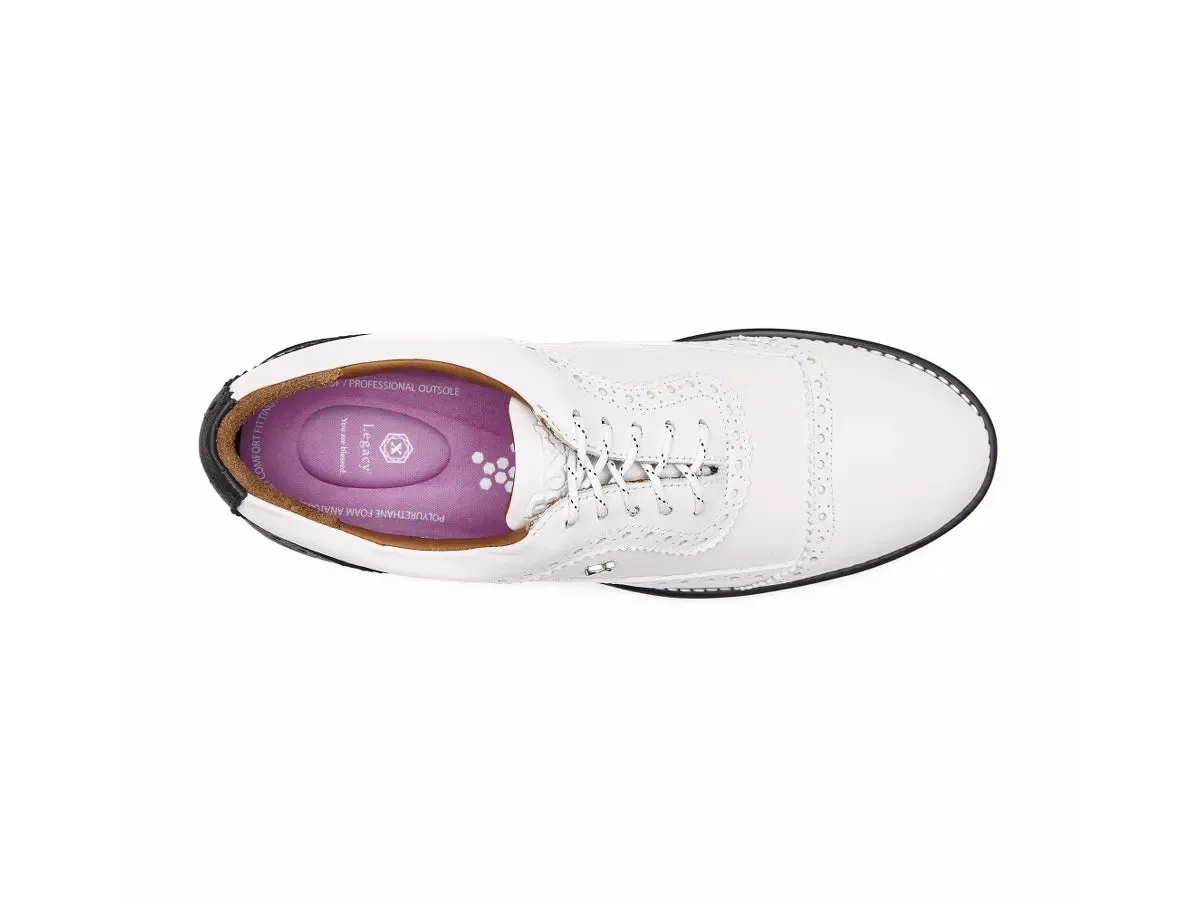 Boxto Golf Men's Legacy Hope Spikeless Golf Shoes - White/Navy Blue