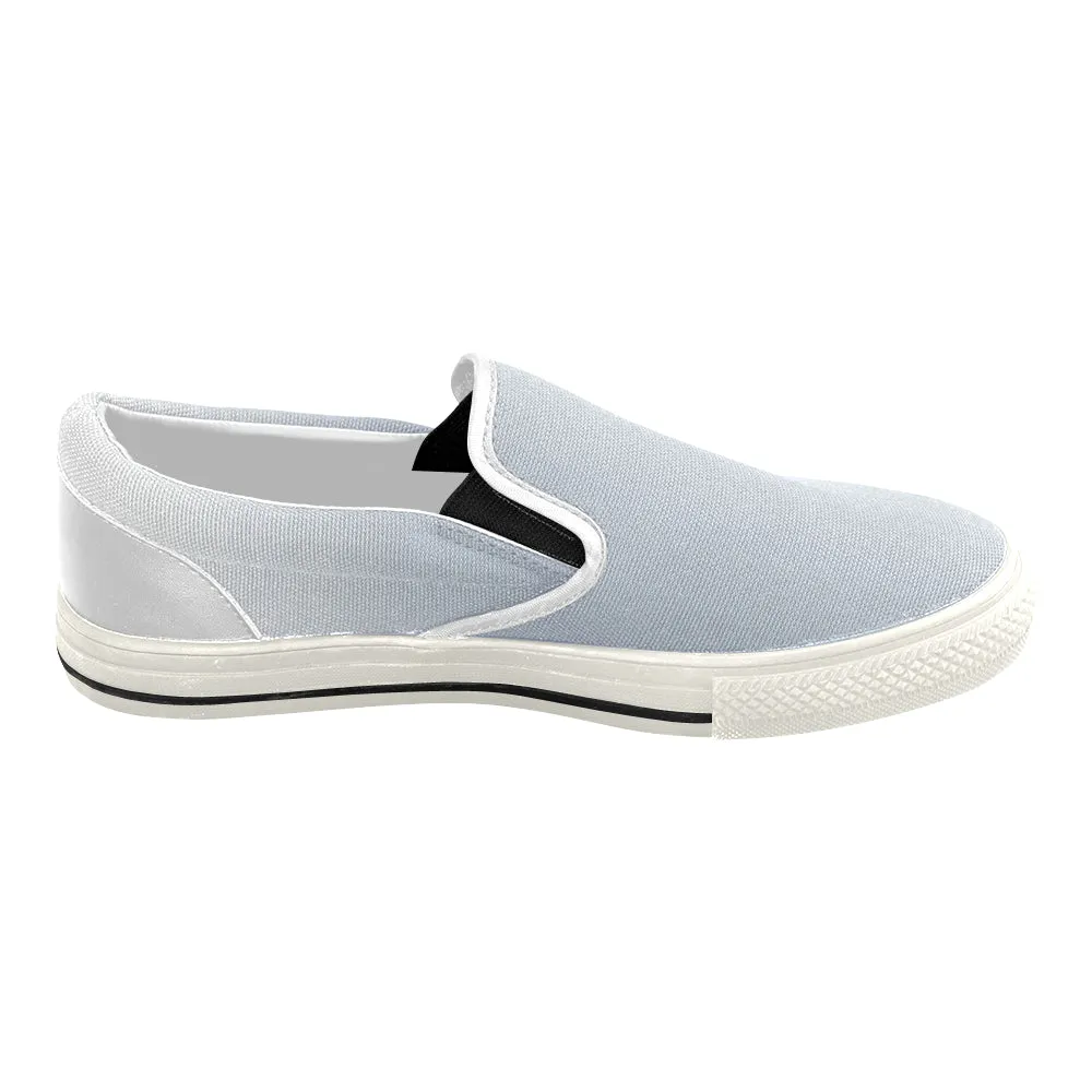 Buy Women's Light Blue Solids Print Canvas Slip-on Shoes at TFS
