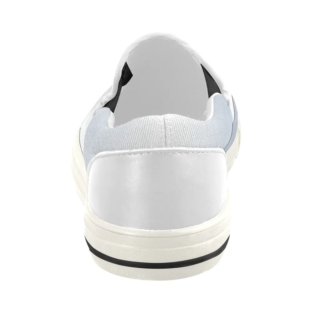 Buy Women's Light Blue Solids Print Canvas Slip-on Shoes at TFS