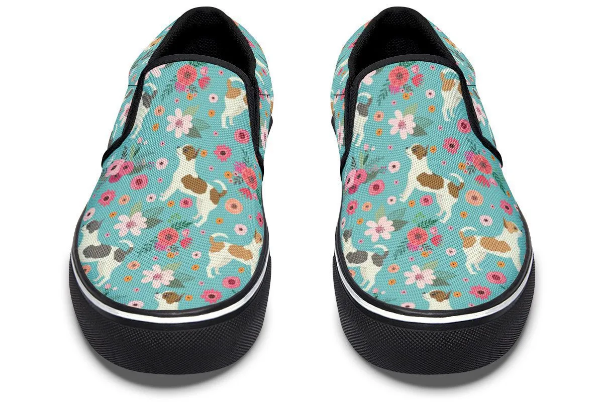 Chihuahua Flower Slip-On Shoes