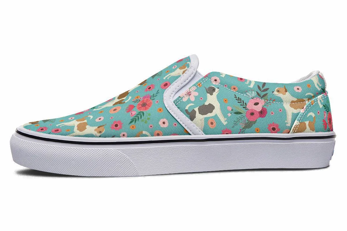 Chihuahua Flower Slip-On Shoes