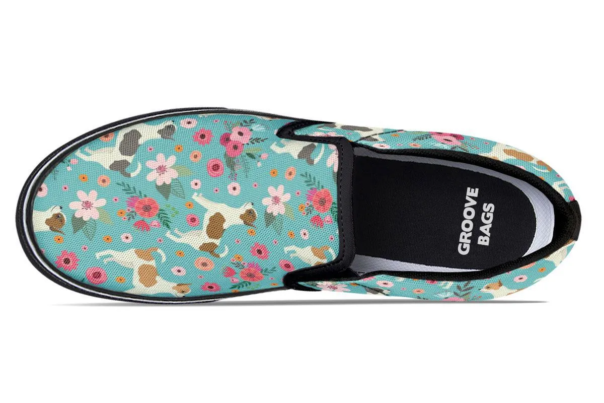 Chihuahua Flower Slip-On Shoes