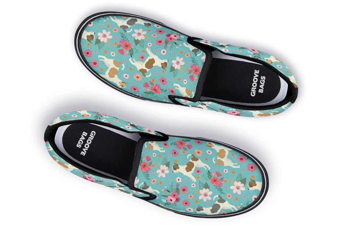 Chihuahua Flower Slip-On Shoes