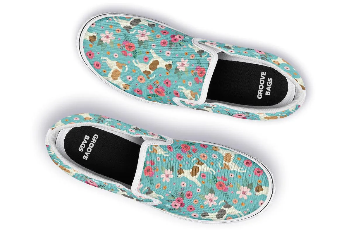 Chihuahua Flower Slip-On Shoes
