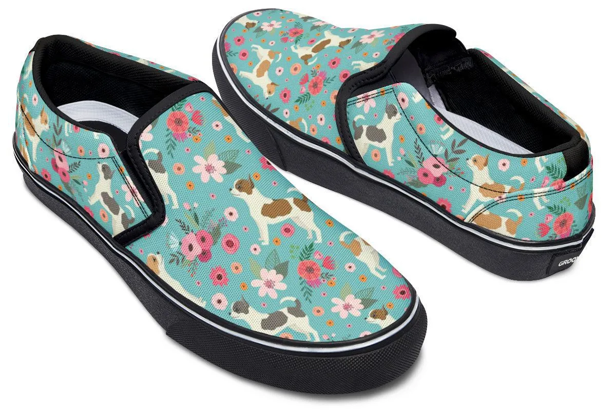 Chihuahua Flower Slip-On Shoes