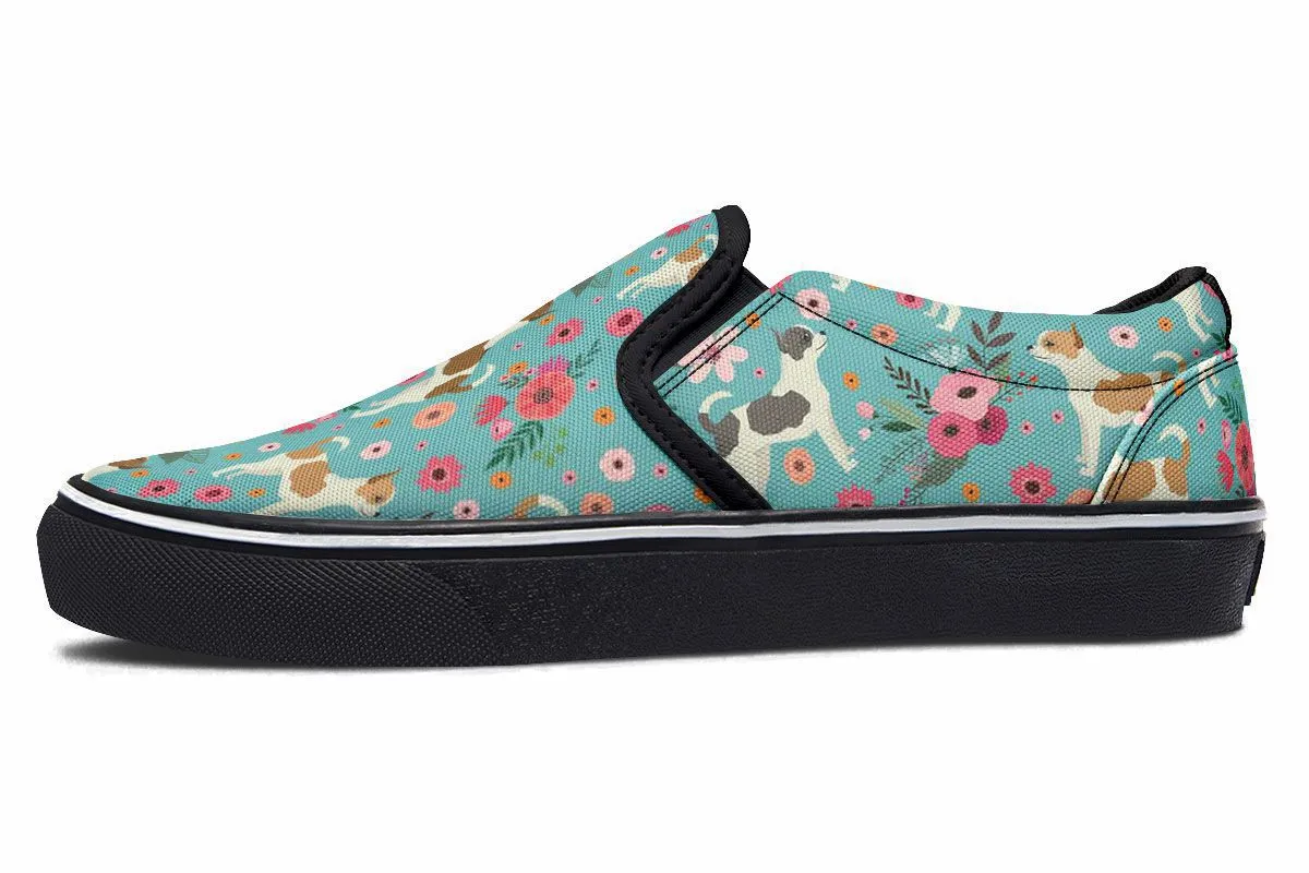 Chihuahua Flower Slip-On Shoes