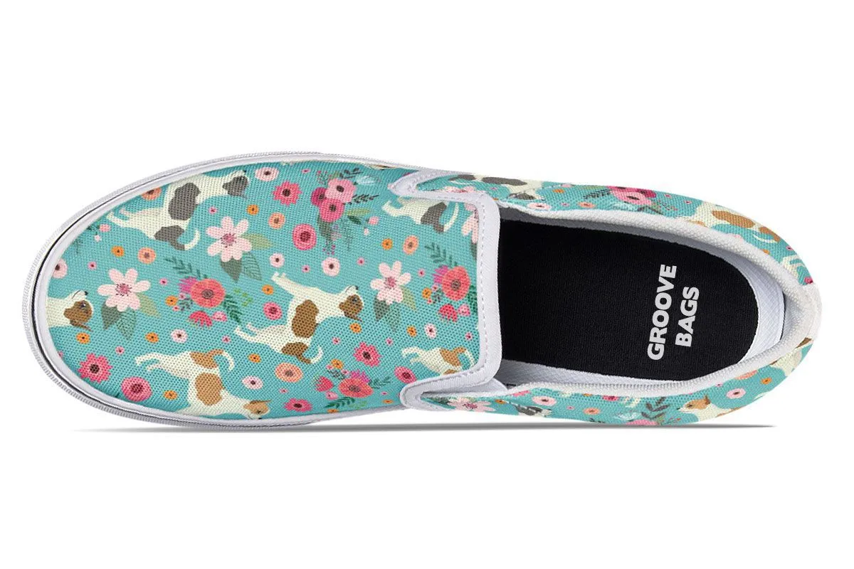 Chihuahua Flower Slip-On Shoes