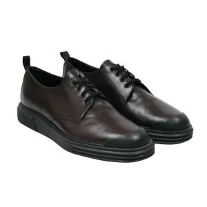 Chunky Derby Burgundy Maroon Oxford Cap Toe Shoes