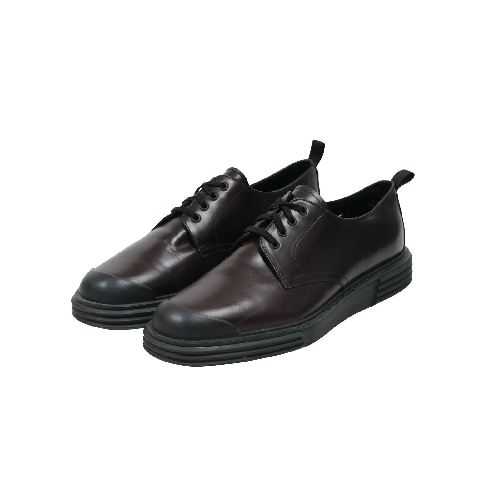 Chunky Derby Burgundy Maroon Oxford Cap Toe Shoes