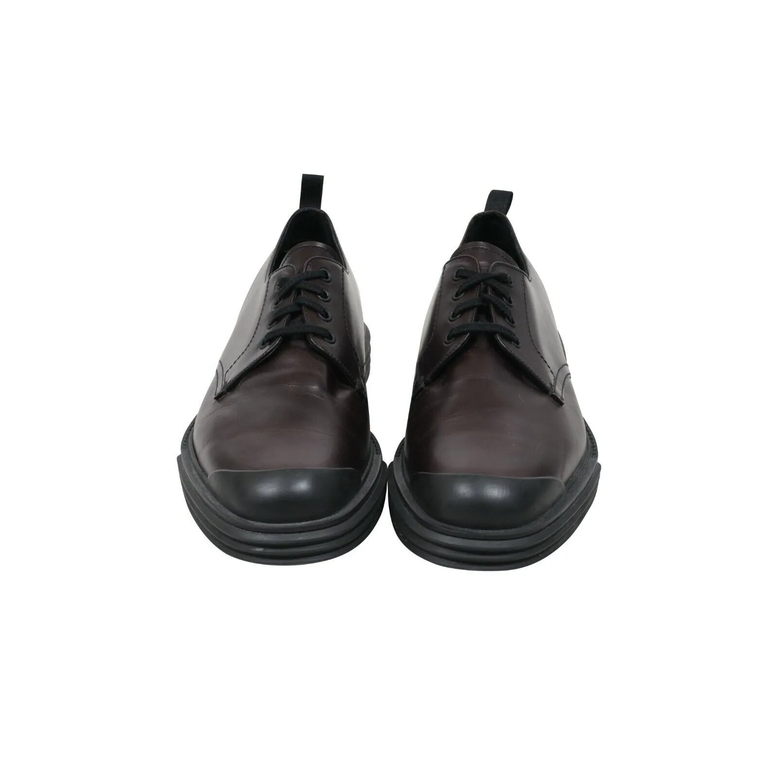 Chunky Derby Burgundy Maroon Oxford Cap Toe Shoes