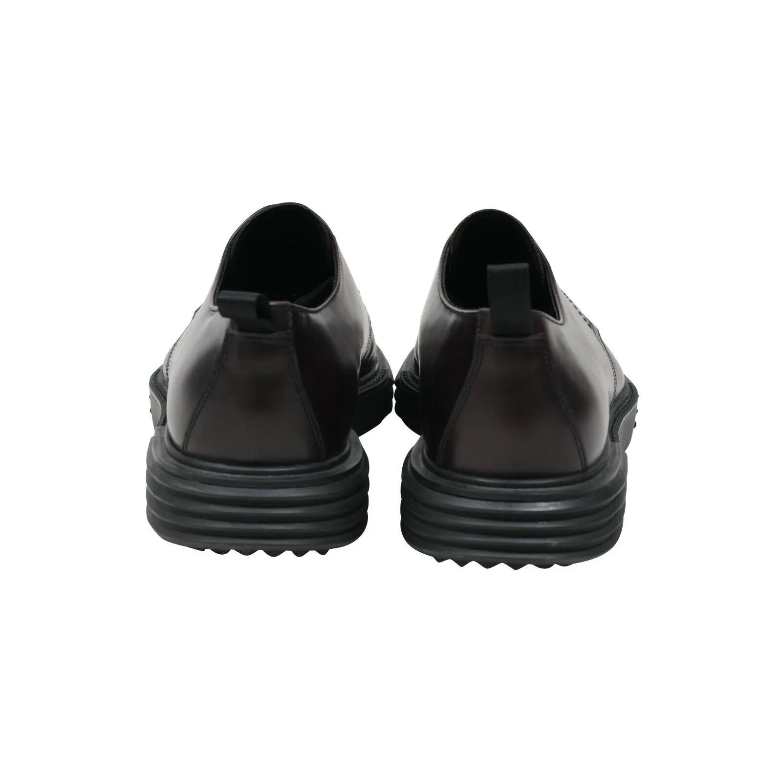 Chunky Derby Burgundy Maroon Oxford Cap Toe Shoes