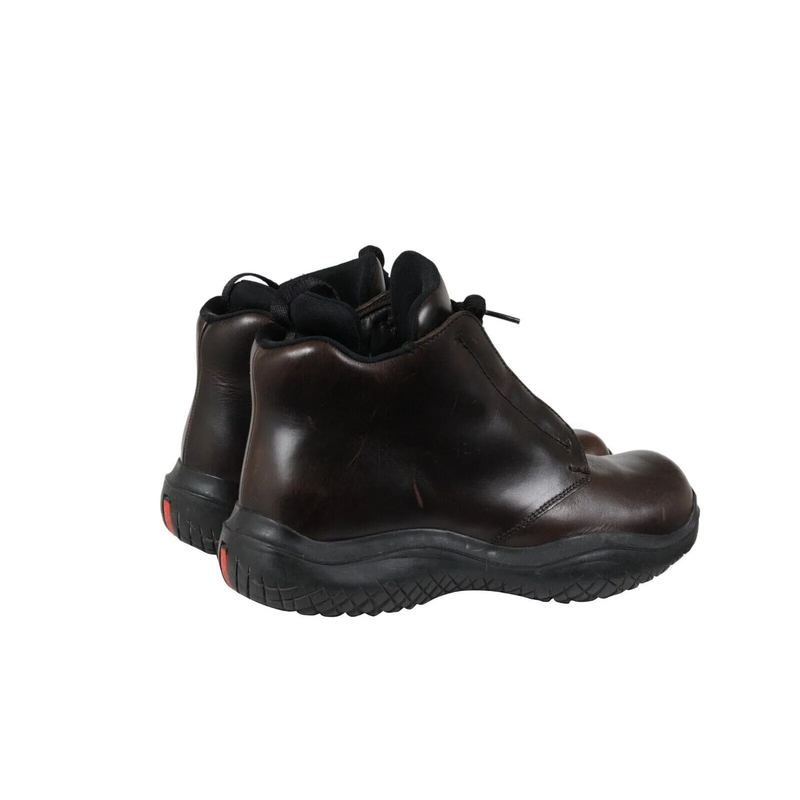Chunky Derby US 7.5 UK6.5 Brown Leather Hiking Boot AW99 High Tops