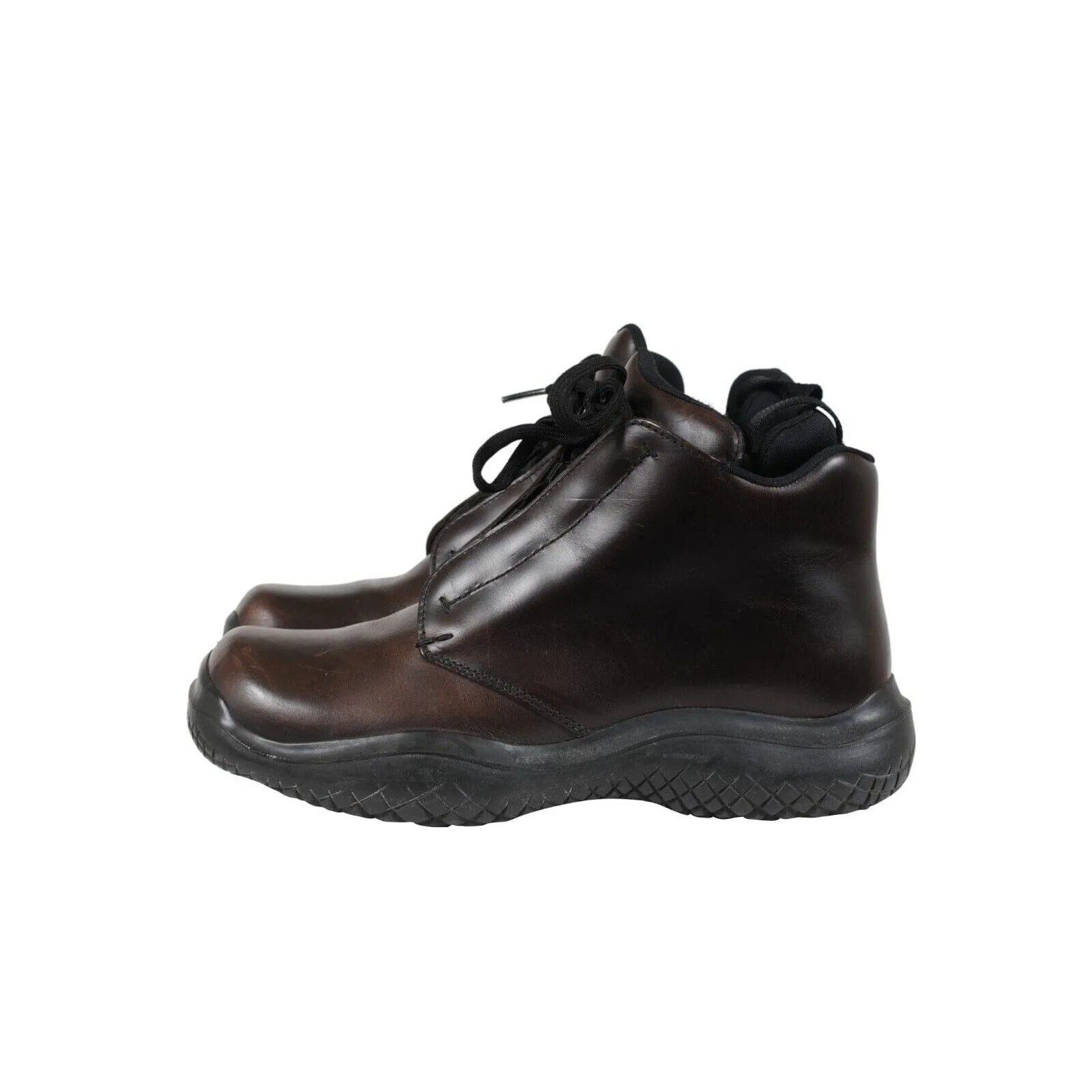 Chunky Derby US 7.5 UK6.5 Brown Leather Hiking Boot AW99 High Tops