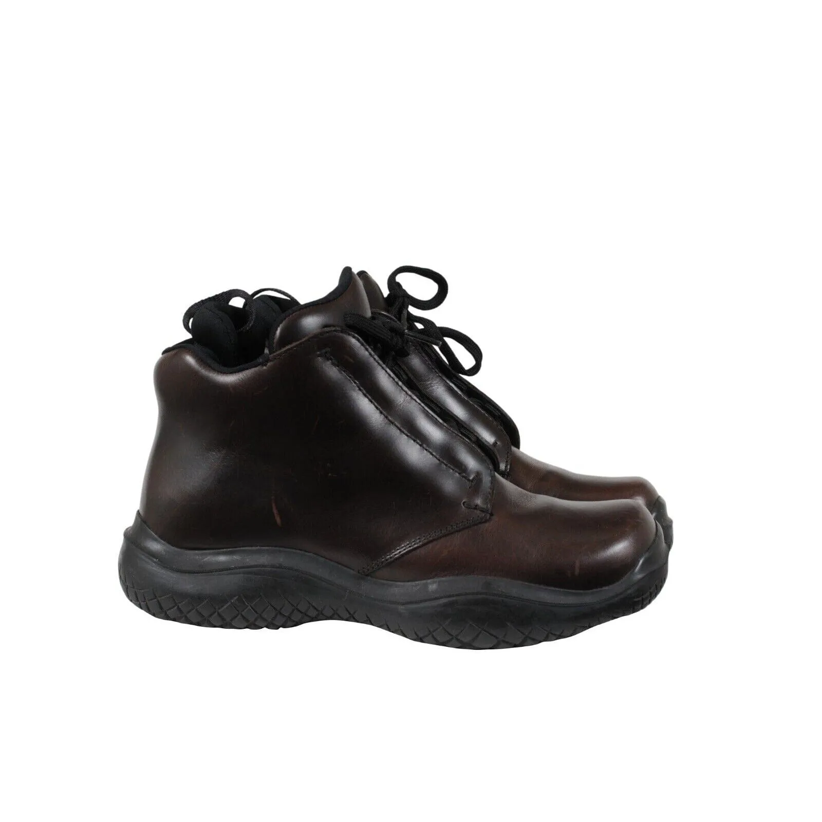 Chunky Derby US 7.5 UK6.5 Brown Leather Hiking Boot AW99 High Tops