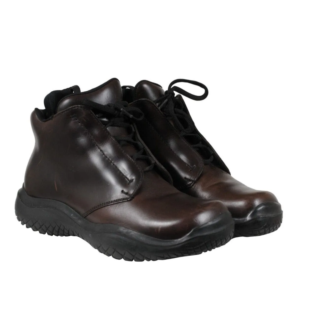 Chunky Derby US 7.5 UK6.5 Brown Leather Hiking Boot AW99 High Tops