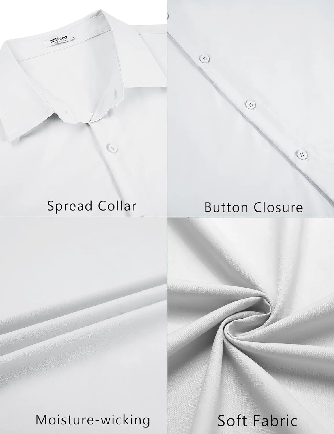 COOFANDY Men's Short Sleeve Button Down Casual Shirts for Men Summer Untucked Shirts