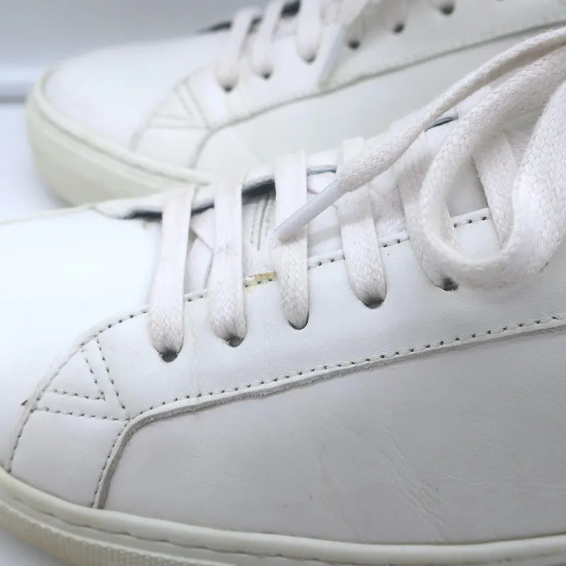 Givenchy Urban Street Low Top Sneakers White & Black Leather Size 42