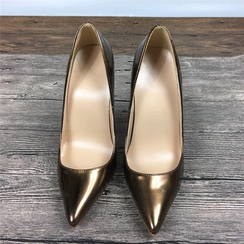 Glossy Patent Women's Stiletto Pumps