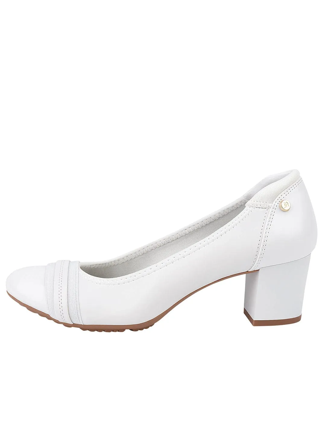 JENN ARDOR Women Round Toe Low Heels Chunky Pumps
