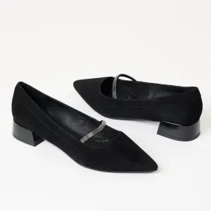 Lodi Flat Black Suede Shoes