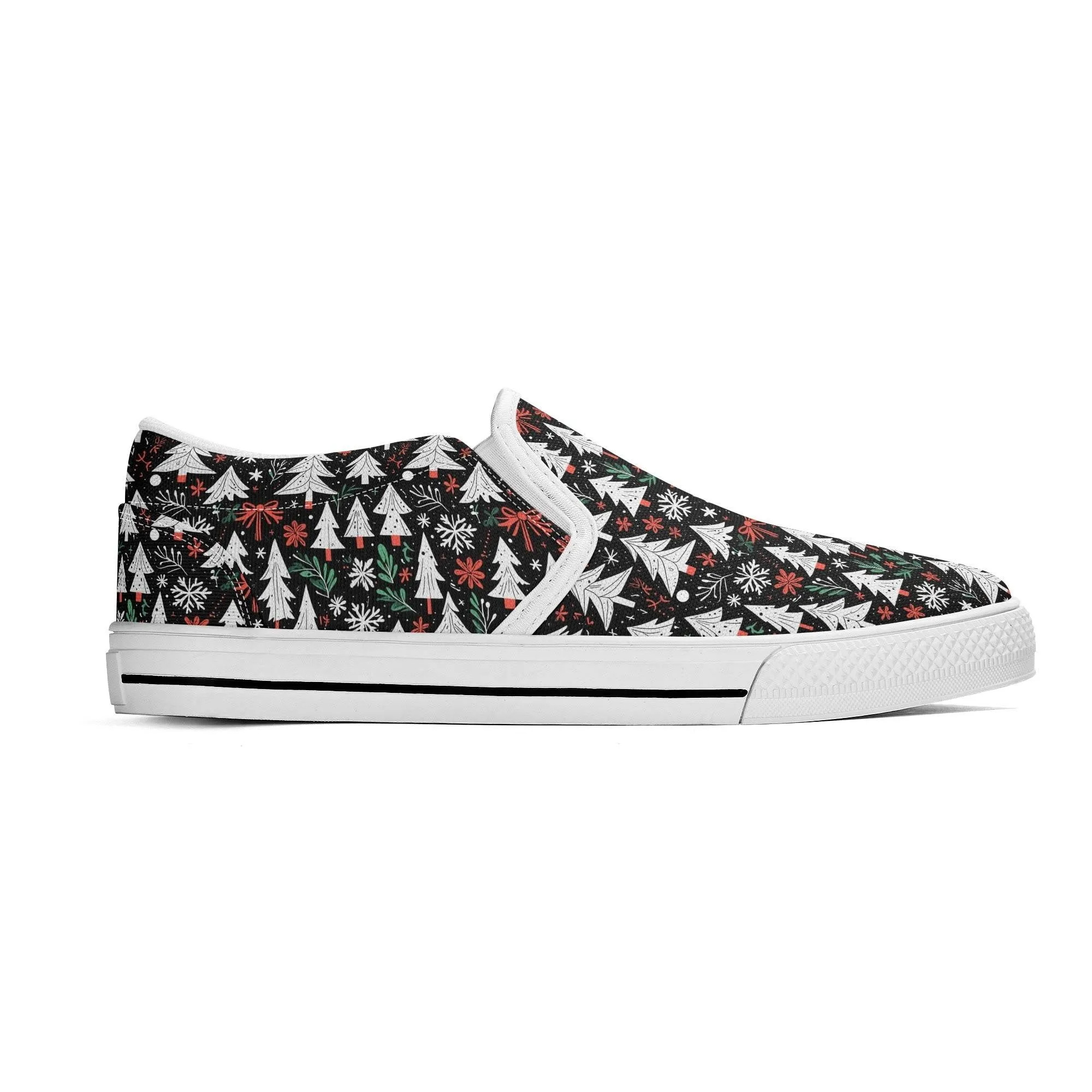 Mens Christmas Tree Rubber Slip On Shoes