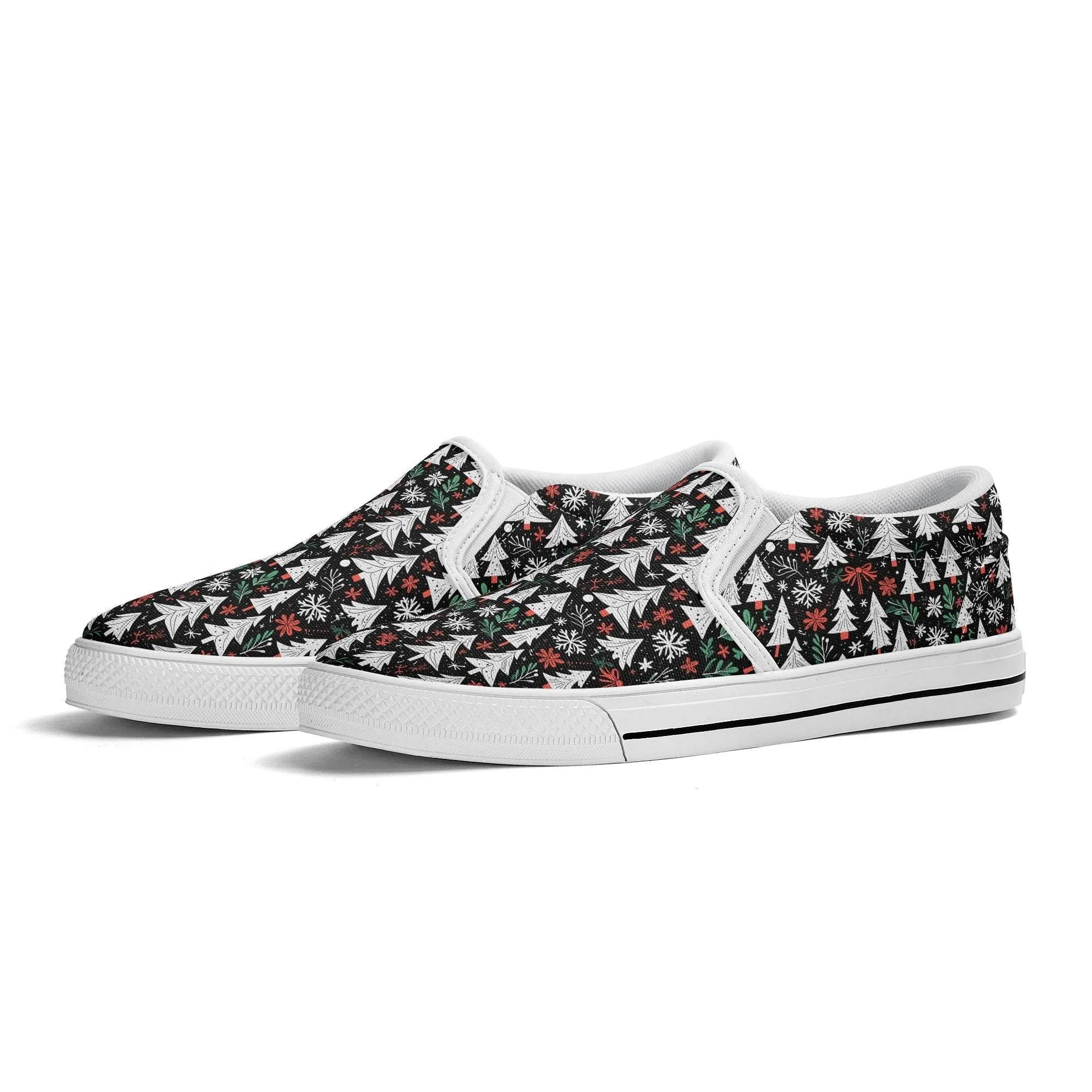 Mens Christmas Tree Rubber Slip On Shoes