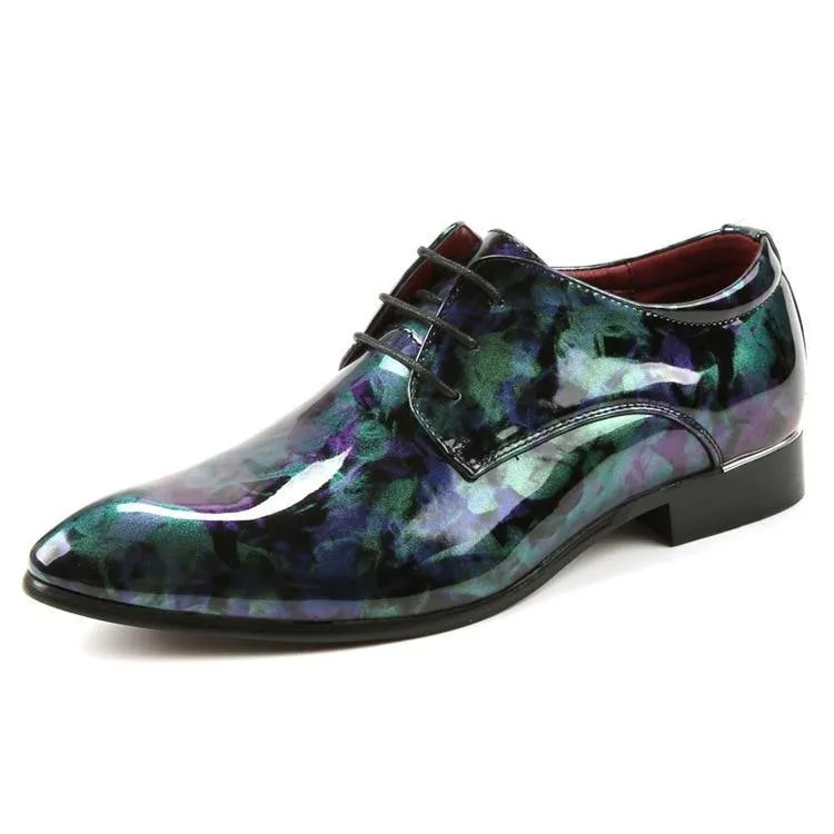 Men's Glossy Pantent Leather Oxford Shoes