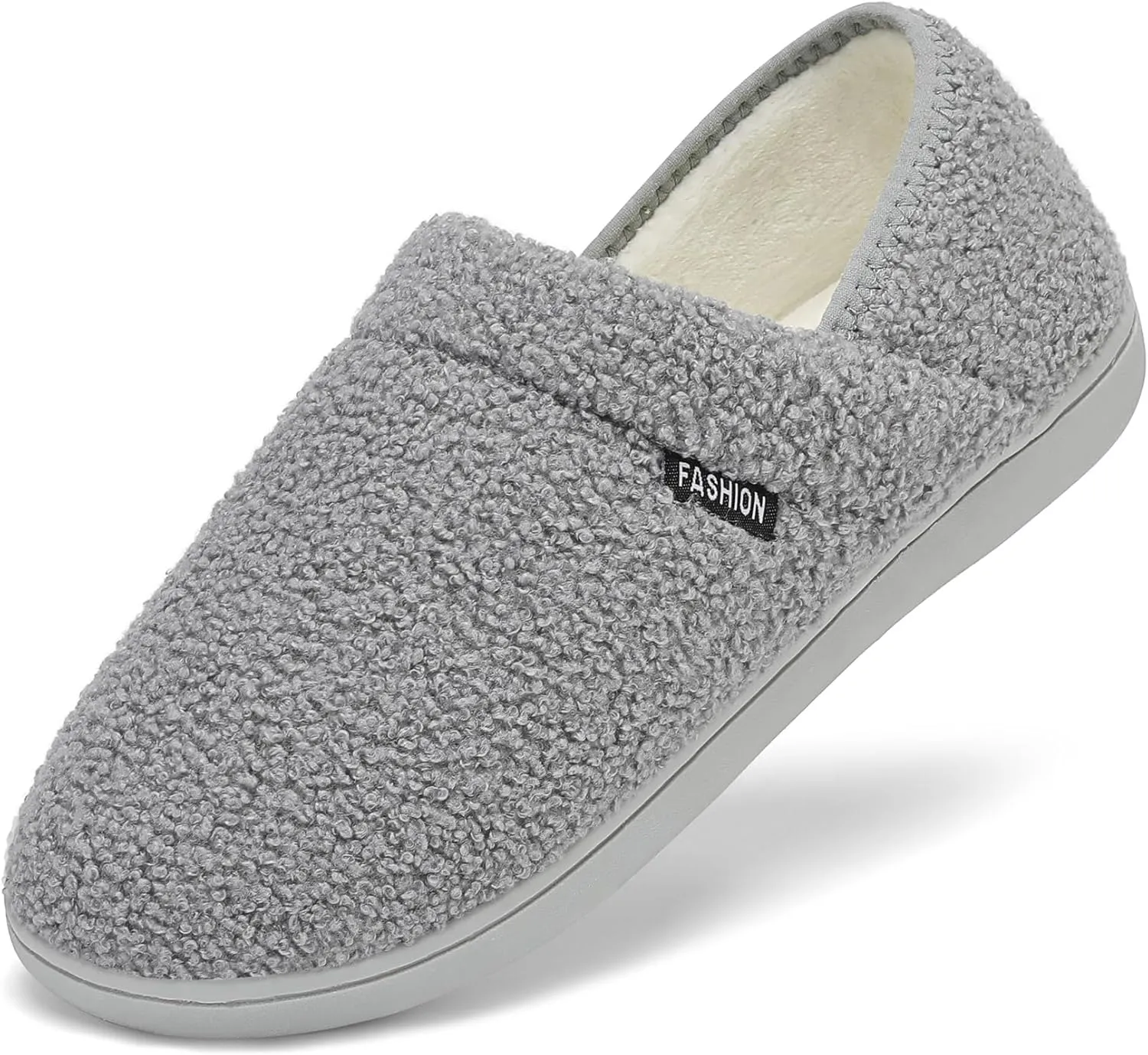 Mens Slippers Womens House Shoes Closed Back House Slippers Warm Fuzzy Slides Indoor Outdoor with Fleece