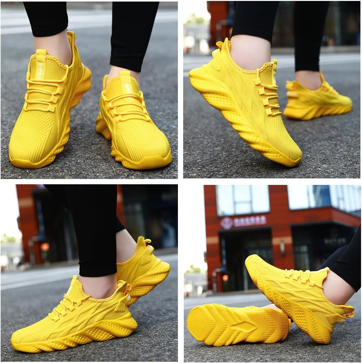 Men's Walking Running Shoes Sneakers Athletic Non Slip On Sports Tennis Fitness Shoes Casual Workout Lightweight Breathable Trainers Gym Fashion Mesh Soft Comfortable Shoe