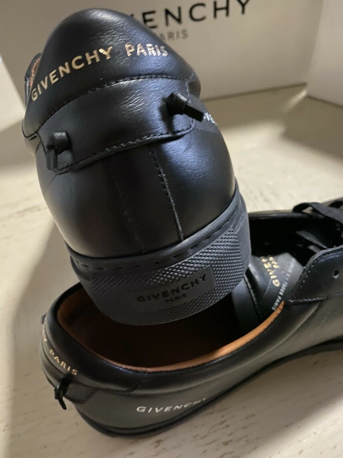 NIB $1095 Givenchy Men Leather Urban Street Sneakers Shoes Black 9 US / 42 EU