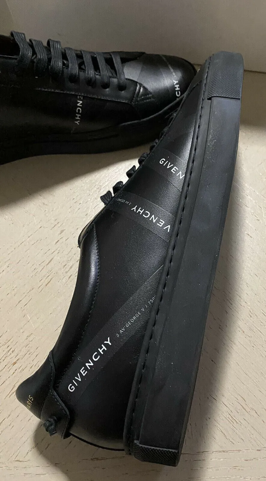 NIB $1095 Givenchy Men Leather Urban Street Sneakers Shoes Black 9 US / 42 EU
