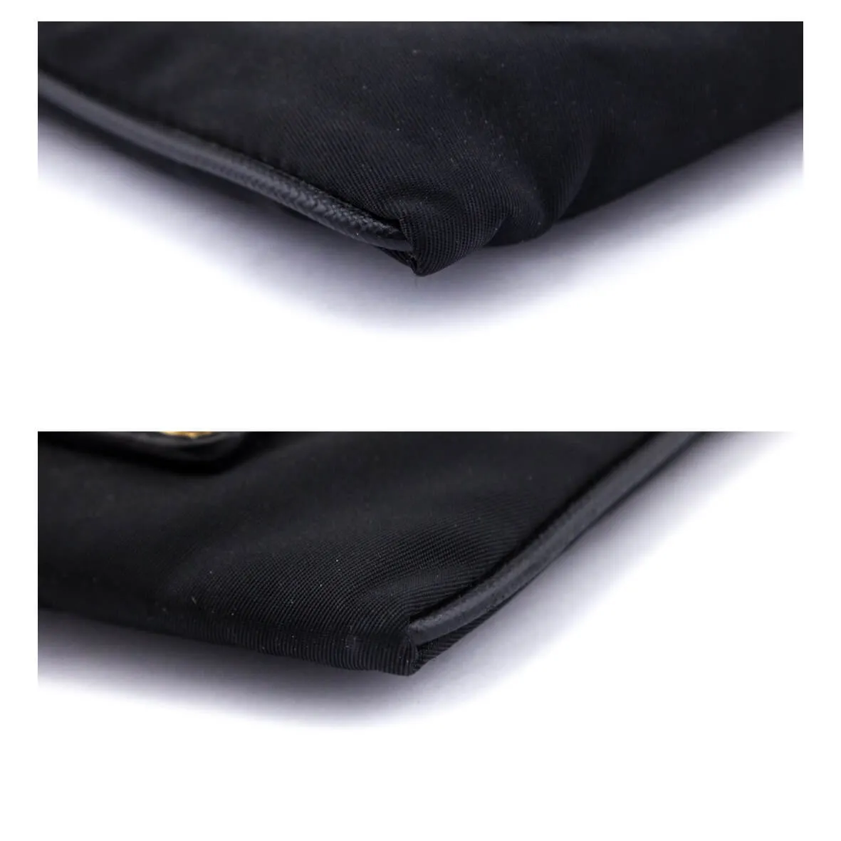 Prada Black Nylon & Saffiano Oro Crossbody