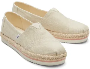 TOMS Alpargata Platform Womens Slip On Casual Shoe