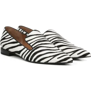 Topaz 2 Zebra Pony Calf Hair Franco Sarto Loafer Flats