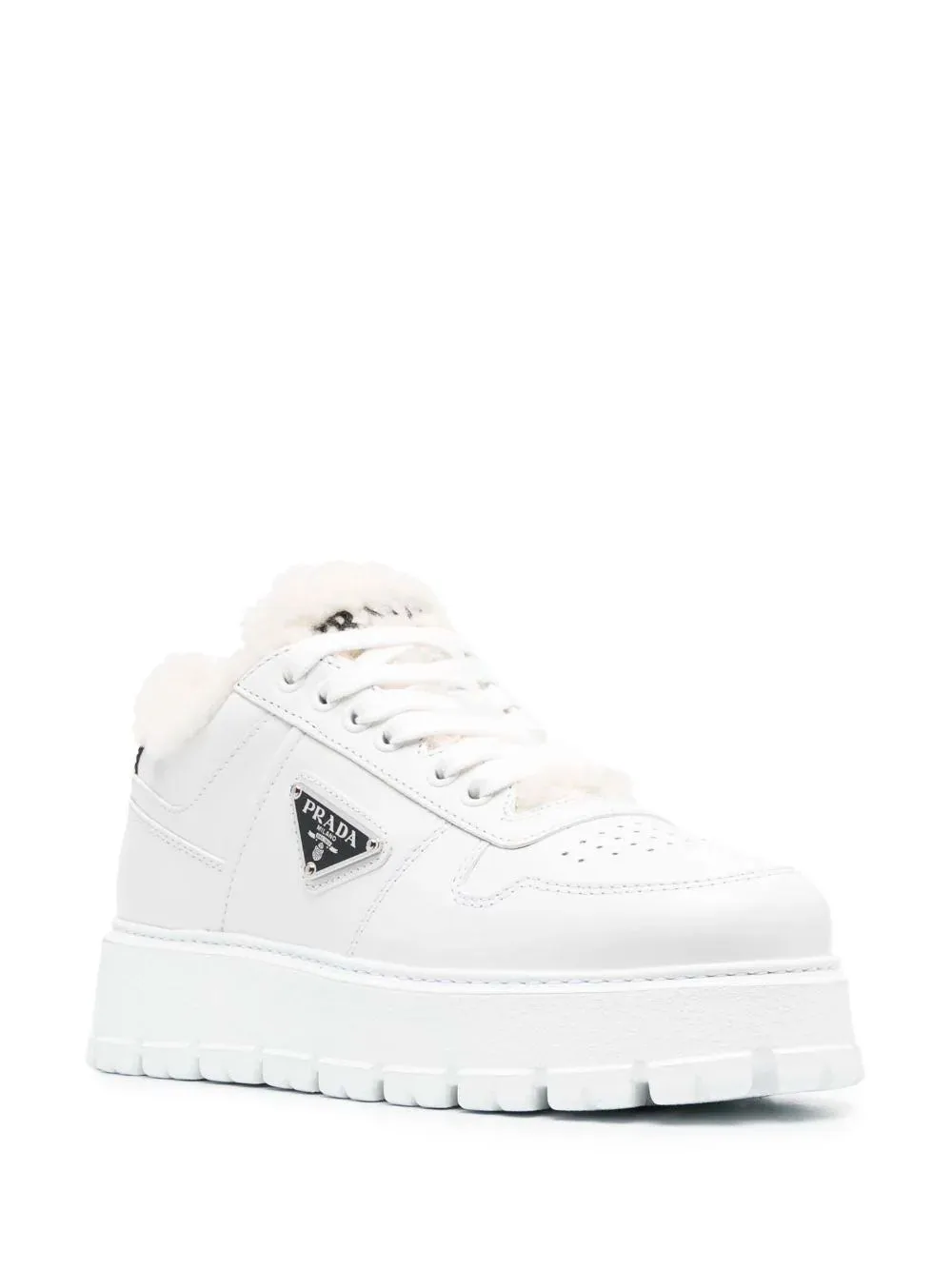 Triangle-plaque chunky sneakers