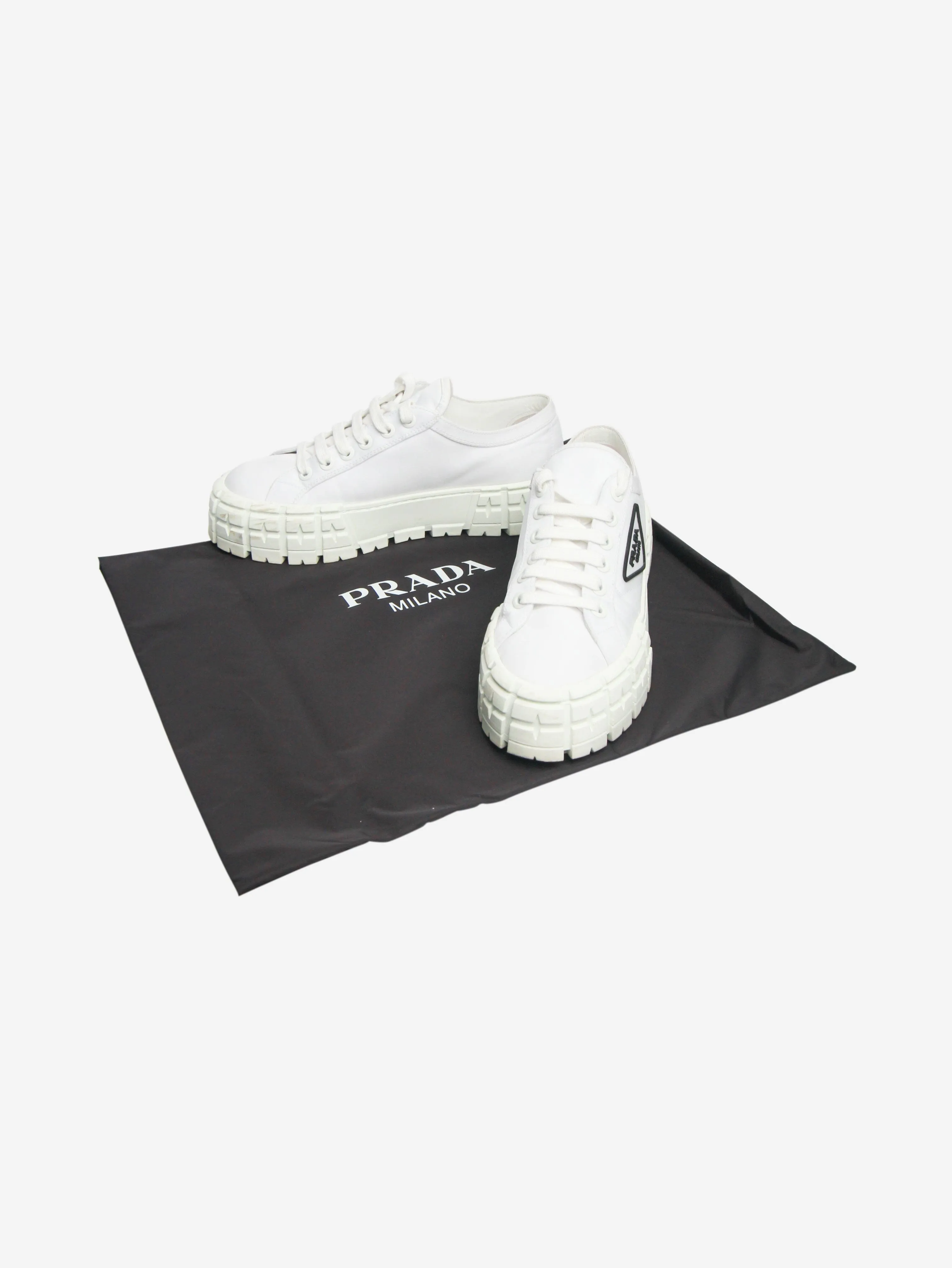 White Double Wheel Re-Nylon gabardine sneakers - size EU 39.5