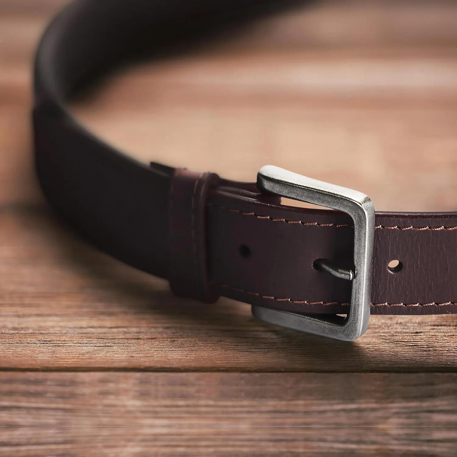 Wrangler Men??s Leather Belt, Country Casual Every Day Belt for Jeans